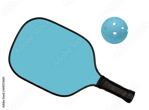 Pickleball Paddle for playing pickleball isolated on a transparent background. photo