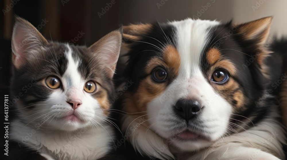 Captivating Canine and Feline Friendship - Heartwarming Realism in High Quality
