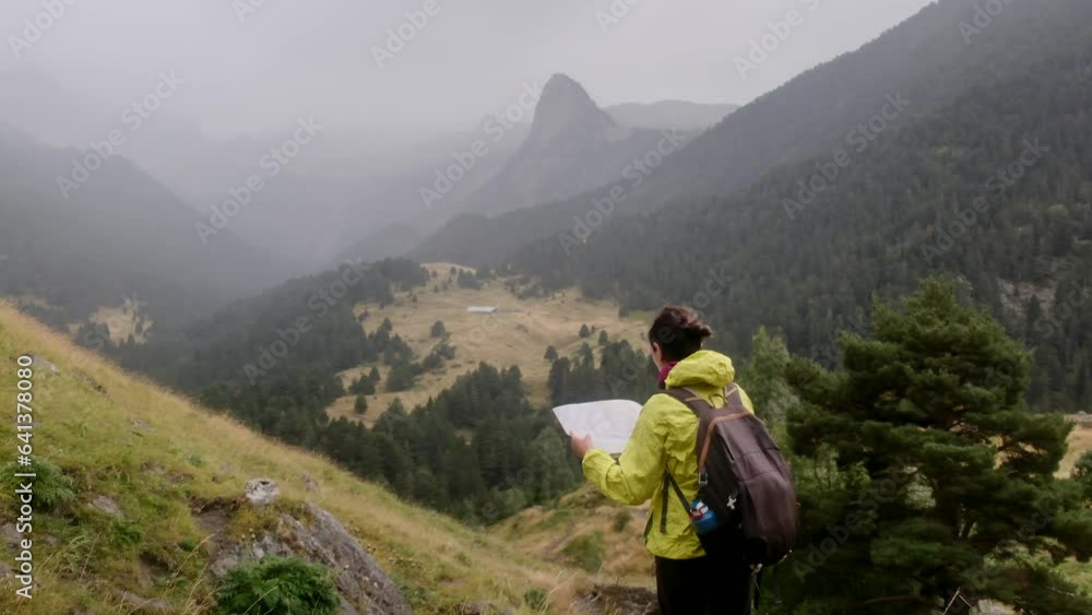 Woman's Inspiring Journey Through Nature. Follow a woman's inspiring journey through nature as she explores the wilderness, guided by maps and a sense of freedom Woman's Inspiring Journey Through Nature. Follow a woman's inspiring journey through nature as she explores the wilderness, guided by maps and a sense of freedom