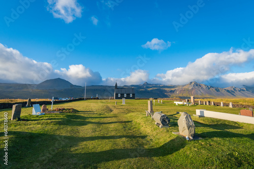 Obraz na płótnie Landscape of the church of Búdakirkja (Iceland) w salonie