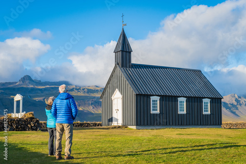 Landscape of the church of Búdakirkja (Iceland)