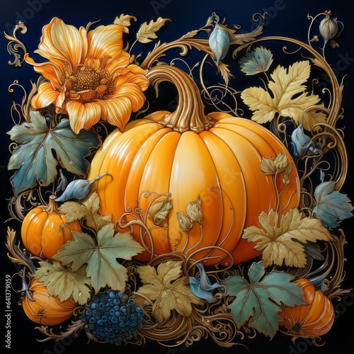 Pumpkin Tile Pattern for Autumn Vibes.