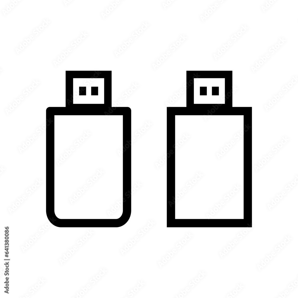 USB flash drive icon isolated on white background. Vector illustration USB flash drive icon isolated on white background. Vector illustration