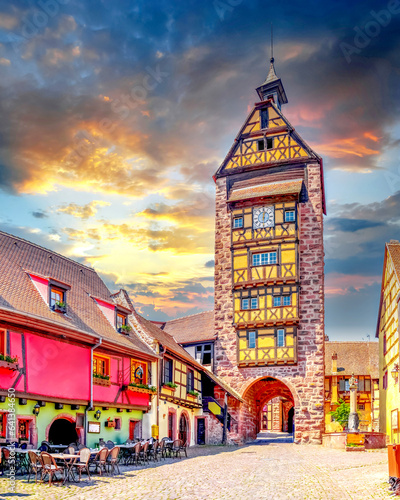 Altstadt von Riquewihr, Elsass, Frankreich 