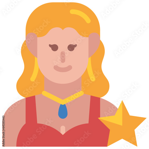actress flat icon
