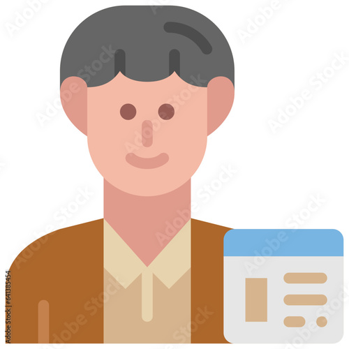 blogger flat icon
