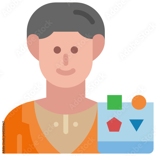 content creator flat icon