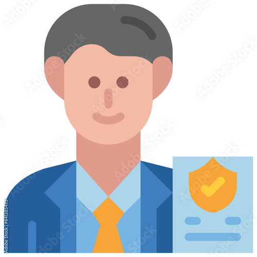 insurer flat icon