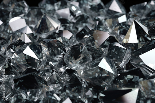 White shiny diamonds gemstone closeup background