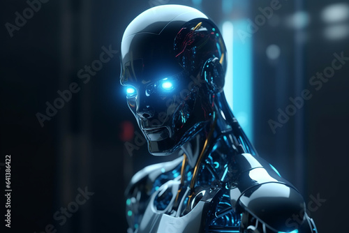 Artificial intelligence by command for something Futuristic technology transformation