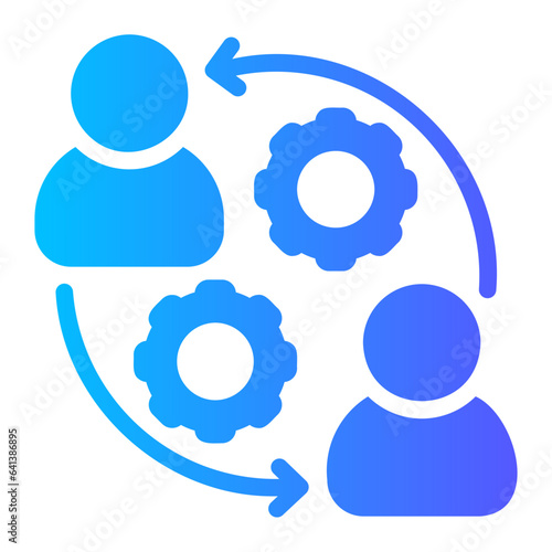 outsourcing gradient icon