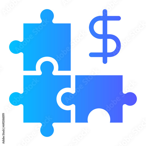 puzzle gradient icon