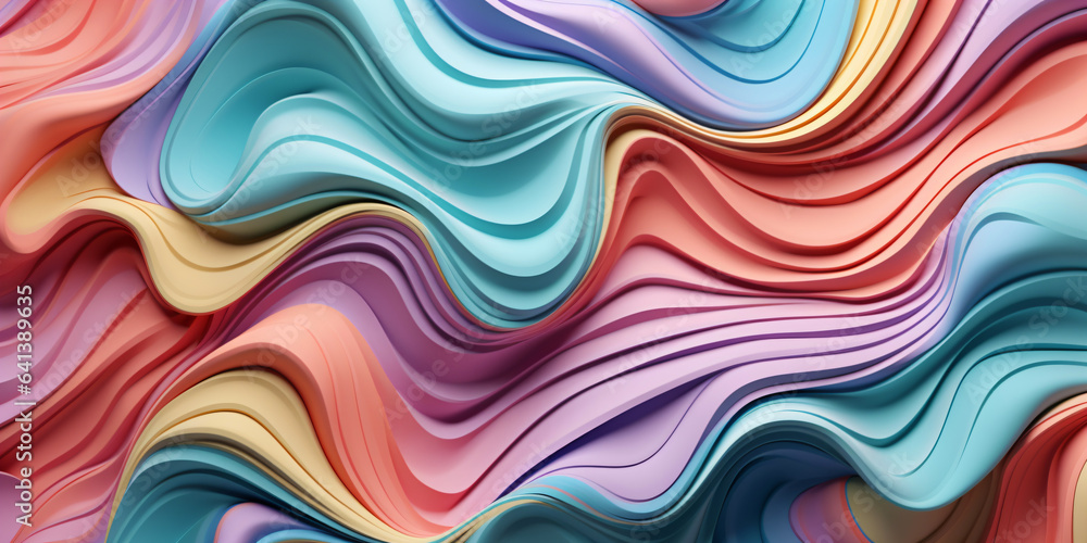surreal design background with abstract shapes and pastel color pattern