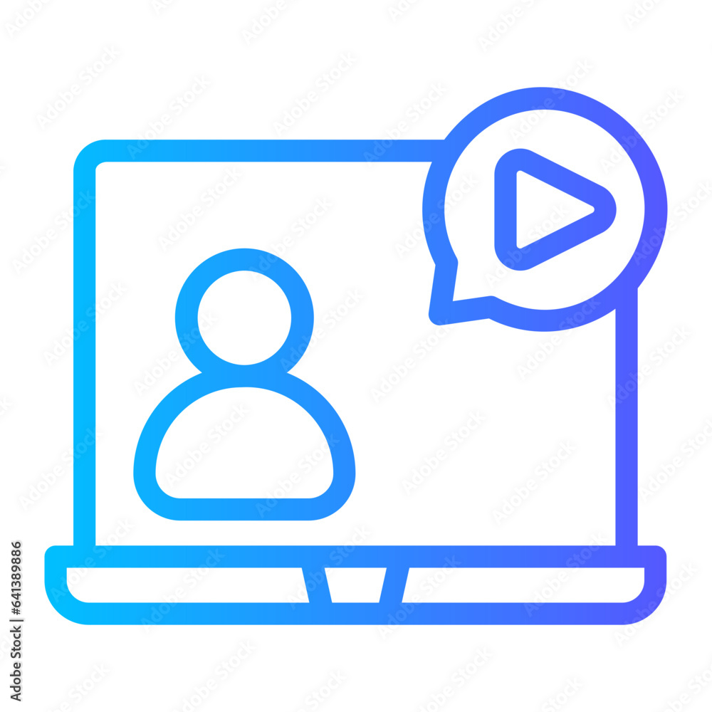 online presentation gradient icon online presentation gradient icon