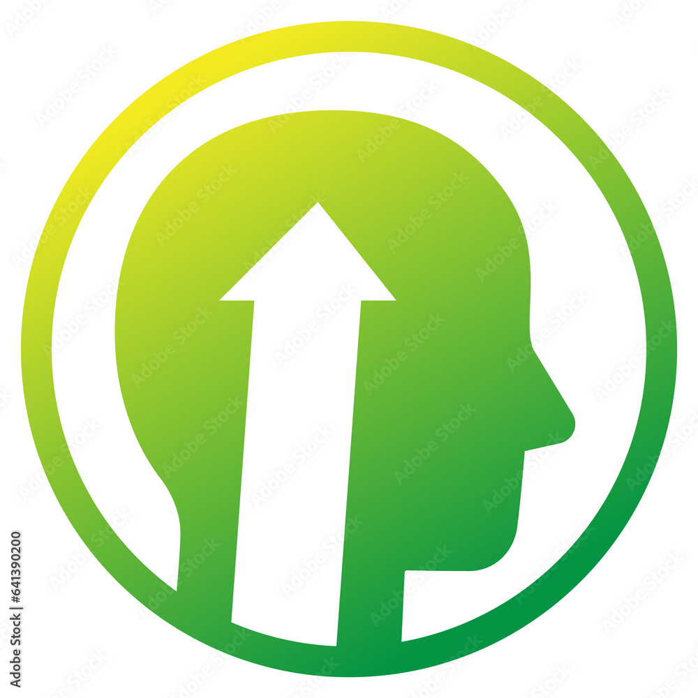 personal growth and development round icon personal growth and development round icon