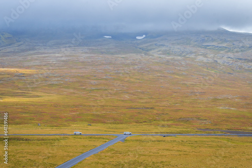 Obraz na płótnie Ladscape of the Saxhóll Crater (Iceland) w salonie