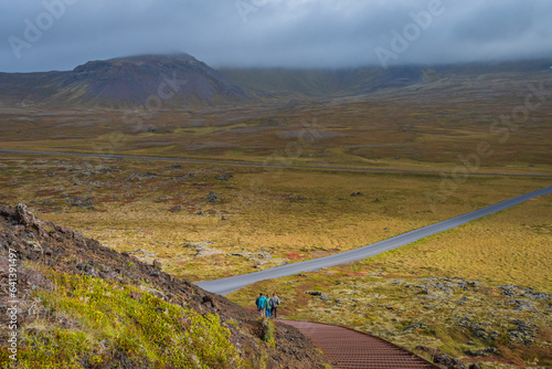 Obraz na płótnie Ladscape of the Saxhóll Crater (Iceland) w salonie