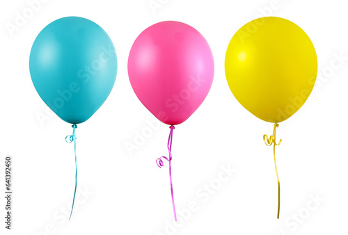 Colorful Balloons isolated on white Background
