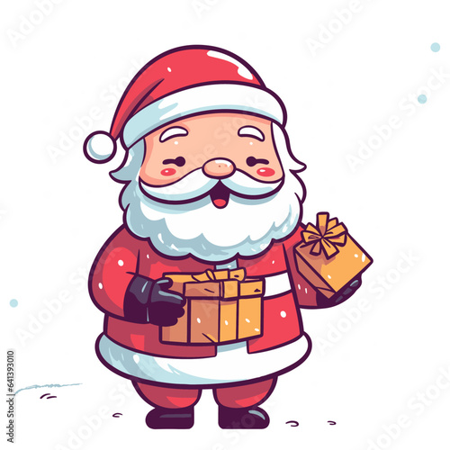 Santa Claus Christmas  funny mascot vector illustration