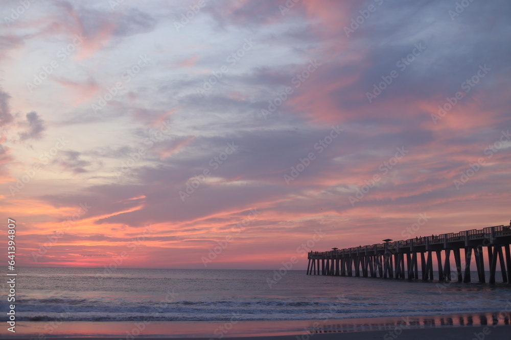 sunset on the beach