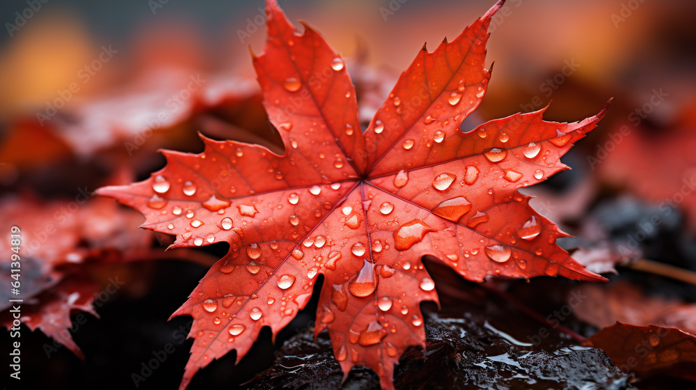Maple leaf desktop wallpaper in autumn. The leaves have changed color due to the change of season. Maple leaf desktop wallpaper in autumn. The leaves have changed color due to the change of season.