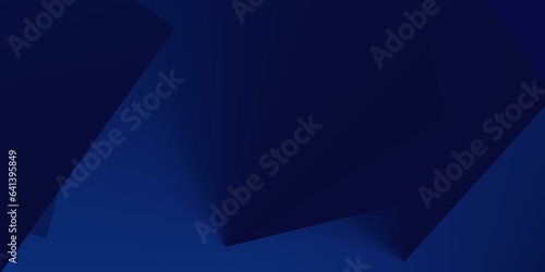 Dark blue abstract modern background for design. Dark. Geometric shape. 3d effect. Diagonal lines, stripes. Gradient. Light, glow. Metallic sheen. Minimal. Web banner. 