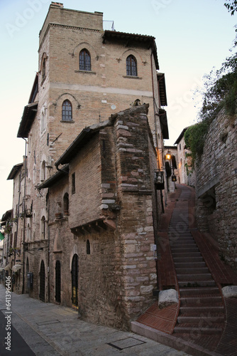 Ancient medieval buildings in the city of Assisi  Italy