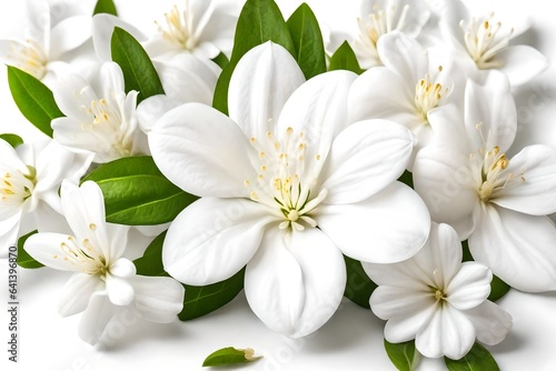 jasmine white flower isolated on white background © Stone Shoaib