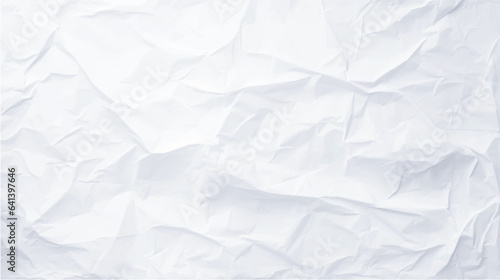 White paper texture is crumpled and creased. Copy space, white texture, top view, paper background, empty, sheet, old, page, cardboard, letter, parchment, ragged, stationery vector white paper texture