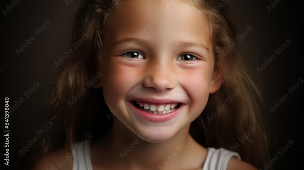 portrait of a smiling girl portrait of a smiling girl
