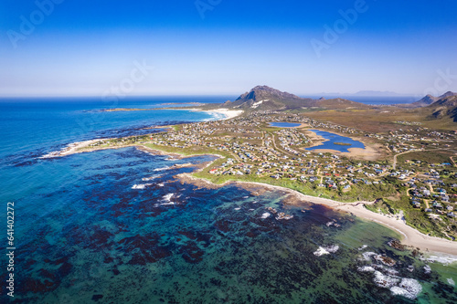 Aerial view of Betty's Bay in Western Cape province in South Africa