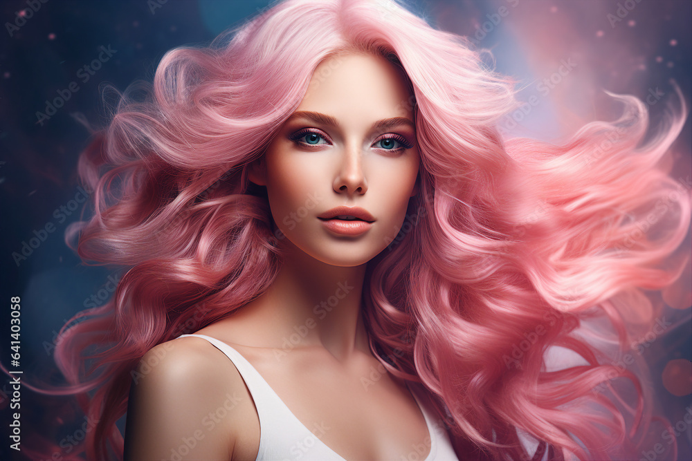 Naklejka premium Generative ai image picture photo collage of joyful pretty lovely lady happy smiling