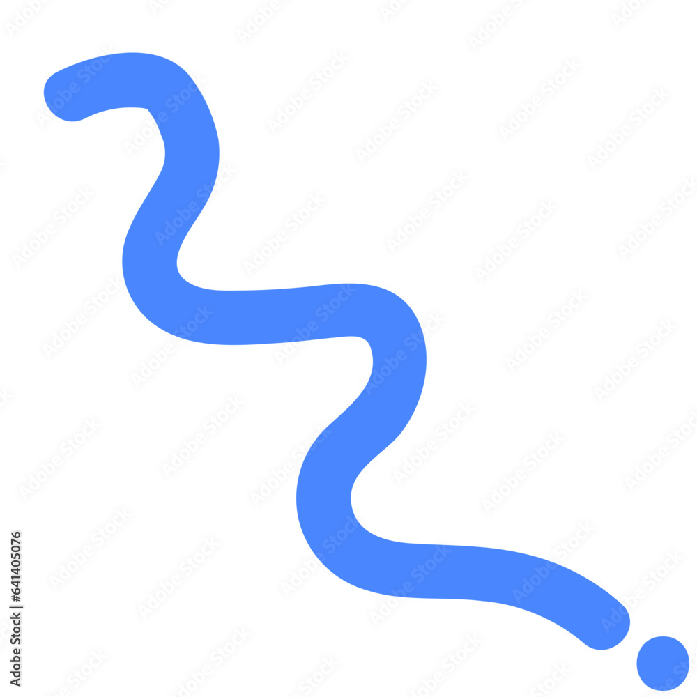 blue cute squiggle line element blue cute squiggle line element