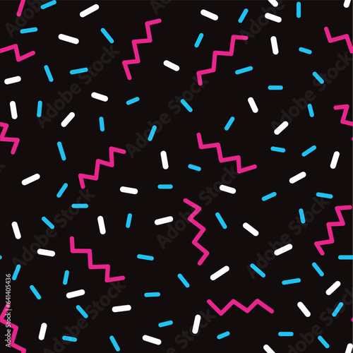 90's graphic pattern Endlessly lined up vector job type