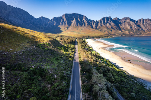 Aerial view of Kogel Bay in Western Cape Province in South Africa
