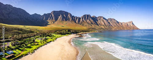 Aerial view of Kogel Bay in Western Cape Province in South Africa