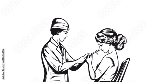 Skilled Doctor Procedure Image Witness the Expert Execution of Medical Care and Treatment
