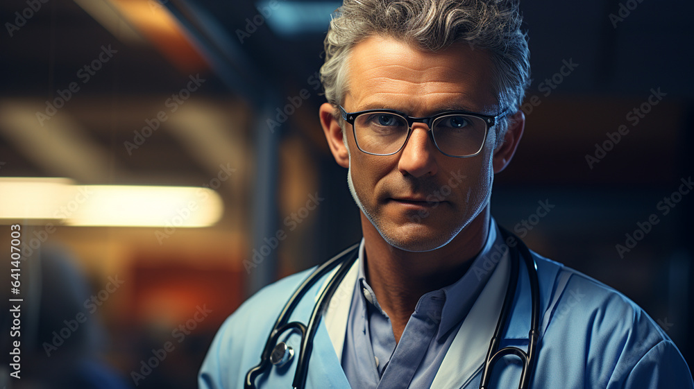 doctor with glasses in his medical office
doctor with glasses in his medical office