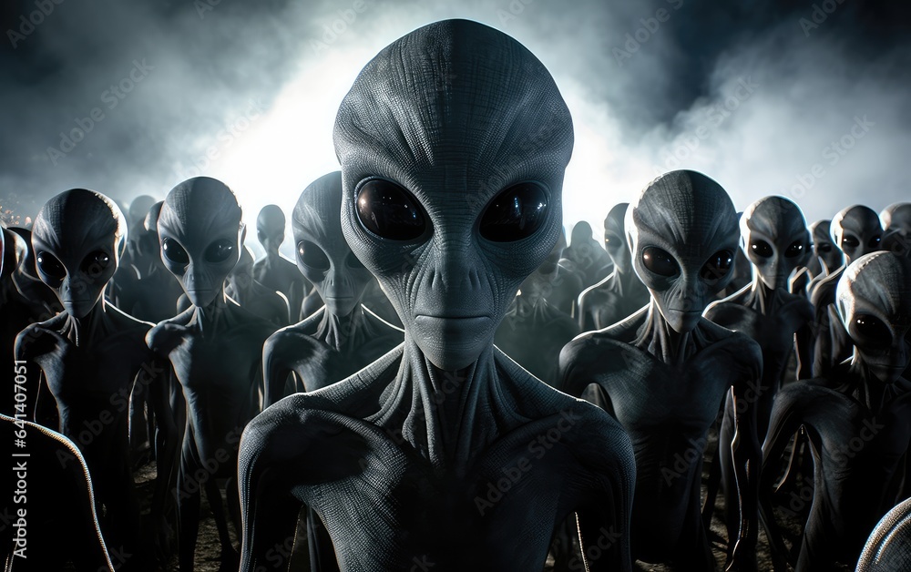 group of aliens close-up, alien creature. space dwellers. space aliens. group of aliens close-up, alien creature. space dwellers. space aliens.
