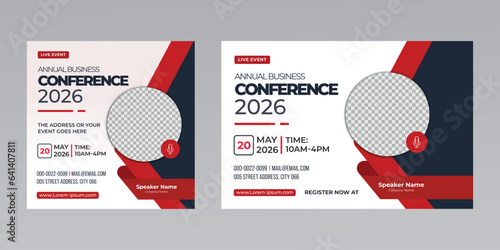 digital marketing creative technology business social media live webinar banner invitation template. 