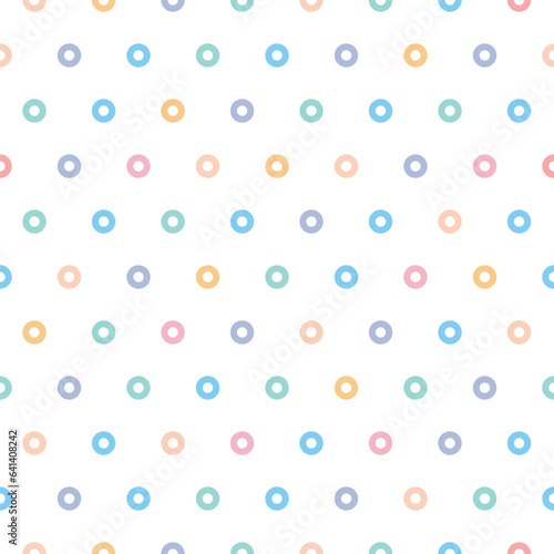Seamless pastel polka dot pattern creates many kinds of prints. vector job type