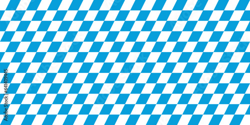 Oktoberfest bavarian pattern. Background for octoberfest in munich. Texture with white and blue rhombus. Flag of bavaria