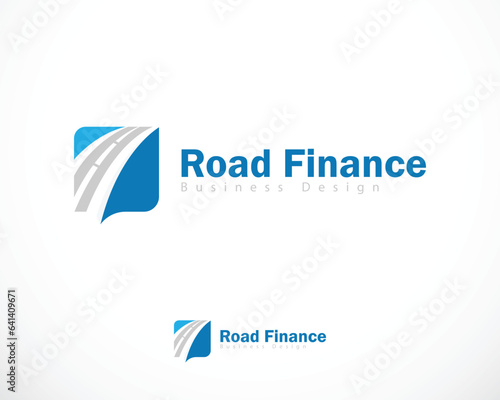 road financial logo creative business emblem concept modern