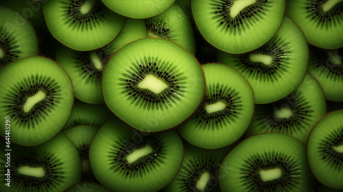 A mouthwatering and vibrant fresh kiwi background, a luscious and juicy fruit backdrop.
