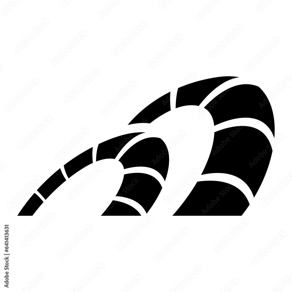 Black Abstract Inclined Arch Shaped Icon