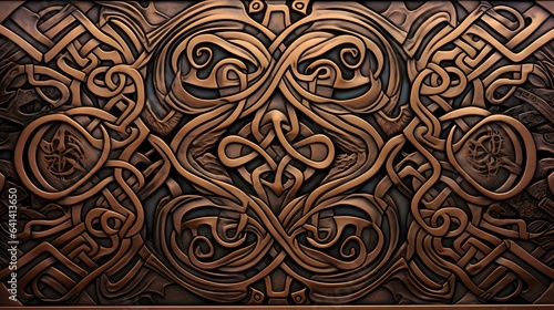 motif celtique en bronze, généré par IA