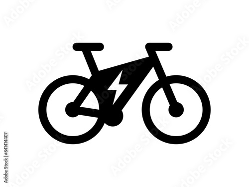 Electric bicycle icon. High quality black icon.
