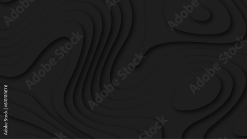 Modern and creative papercut black color layer grad Abstract black paper cut style design. Abstract paper cut layered black posters. Fluid shapes brochure template. For banner, identity card, cover. 