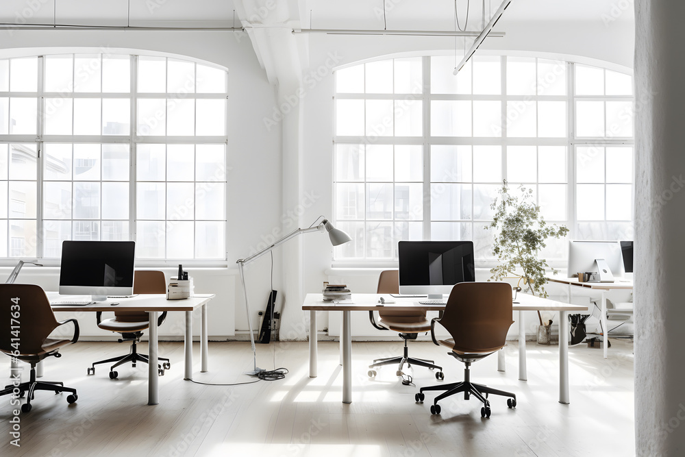 Light-Filled Urban Workspace: Meticulous Industrial Design with Monochromes