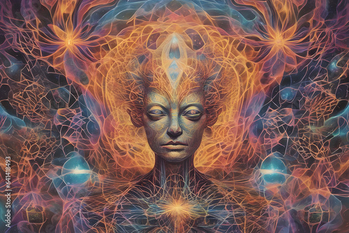 Transcendent Visuals: Portraying the Profound Metamorphosis of Self and Cosmos in the DMT Journey